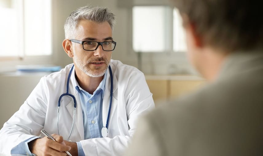 Marcumar Patient mit Arzt