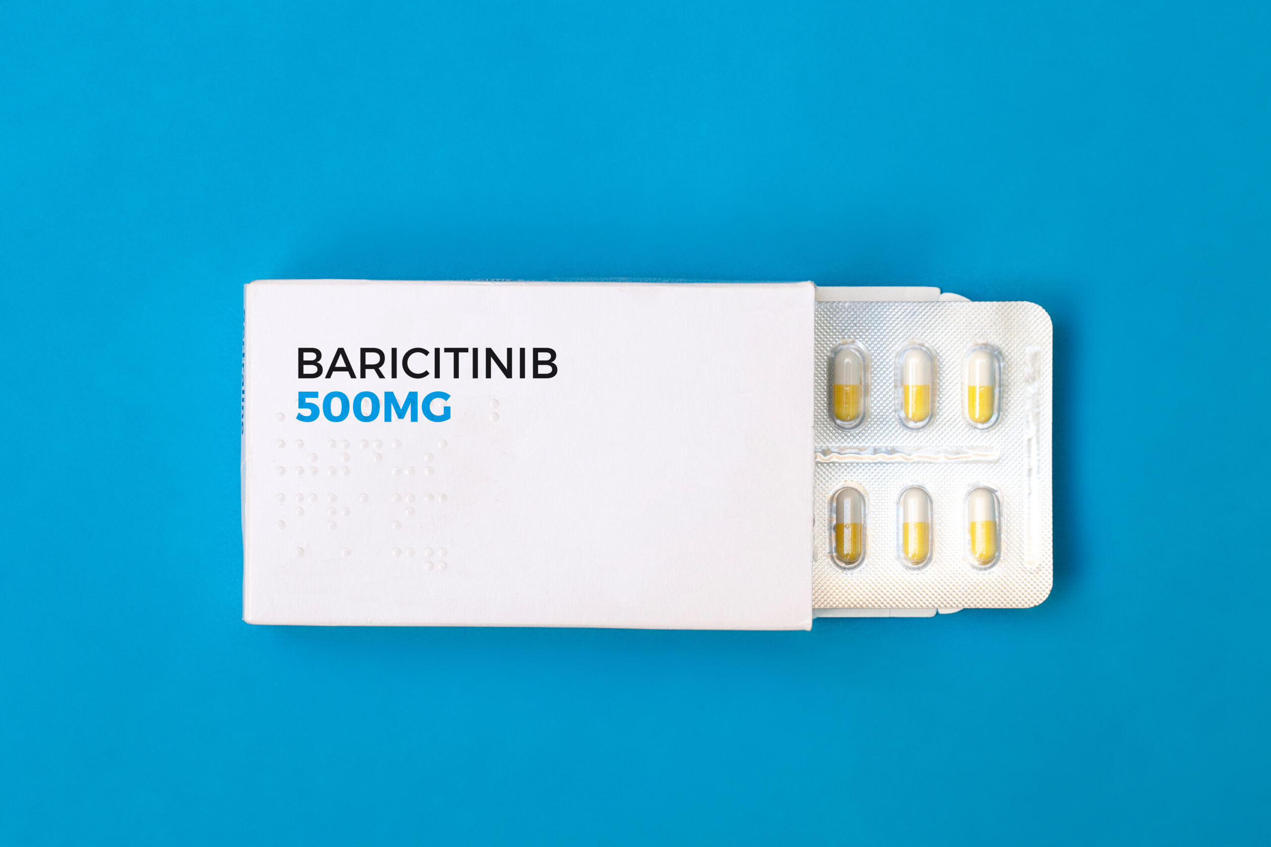 Tabletten mit dem Wirkstoff Baricitinib als Olumiant gegen Haarausfall