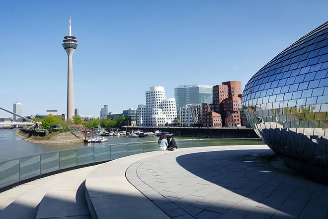 Ansicht des Düsseldorfer Medienhafens