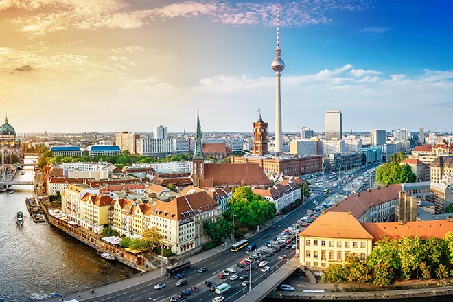 Panorama-Ansicht von der Stadt Berlin