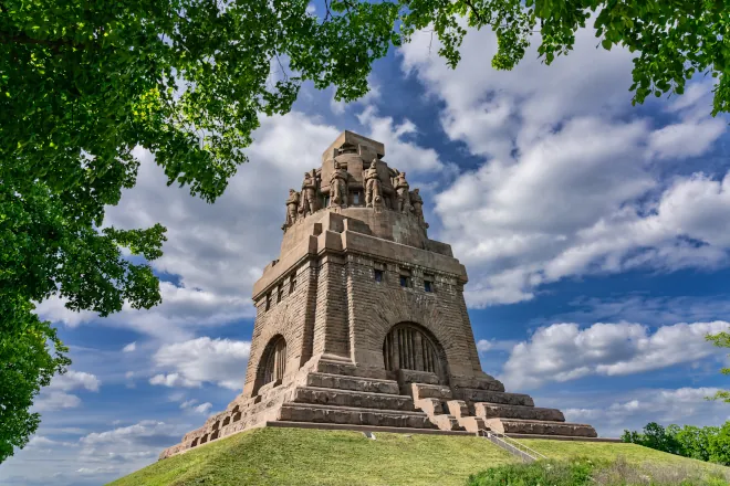 Blick auf das Völkerschlachtdenkmal in Leipzig